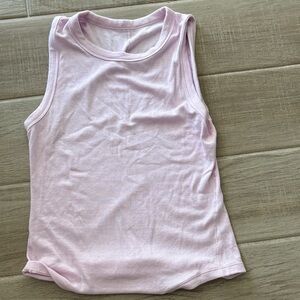 Light Pink Ribbed Tank Top